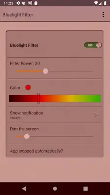 Bluelight Filter android App screenshot 1