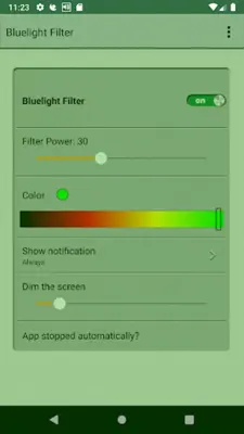 Bluelight Filter android App screenshot 2